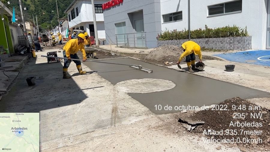 Pavimentación de vía urbana